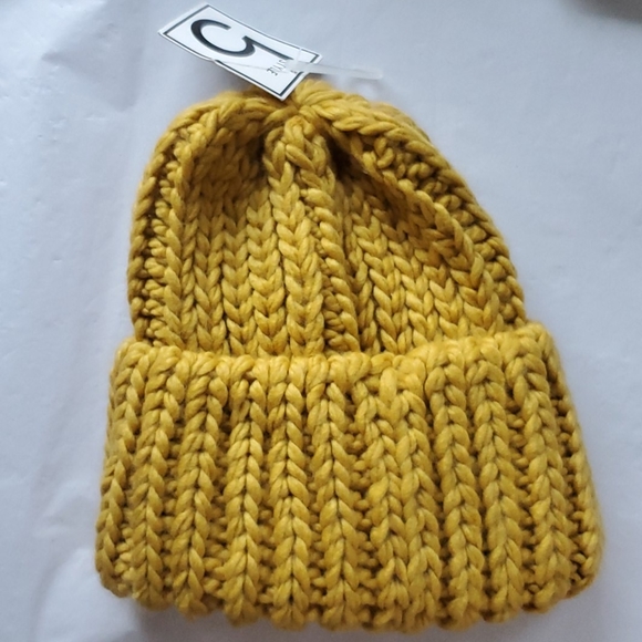 Accessories - Yellow Knit Beanie New With Tags